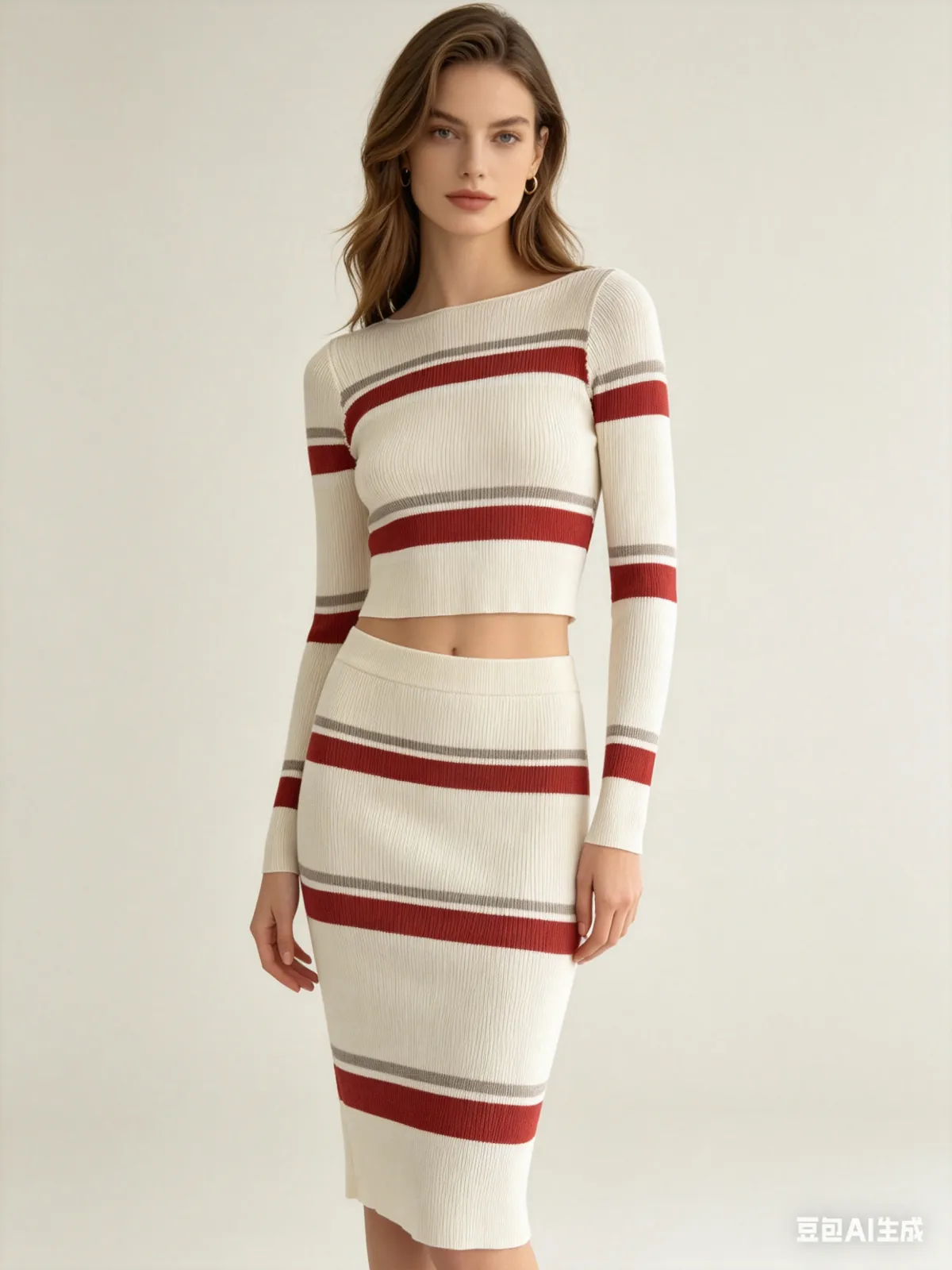 NIUNIU TEXTILE 复古棉双纱平纹条 100%C