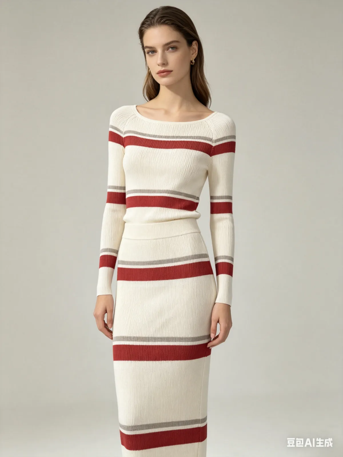 NIUNIU TEXTILE 复古棉双纱平纹条 100%C