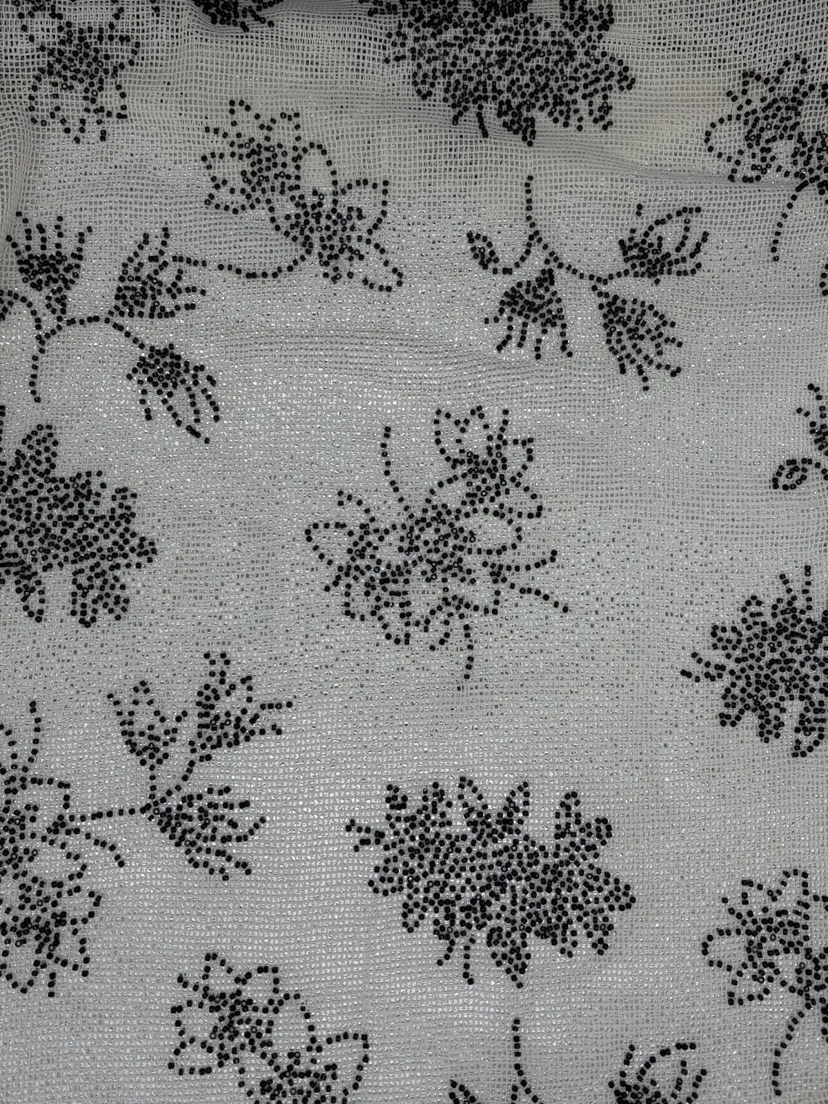 NIUNIU TEXTILE 全涤网布珠子绣花 100%T