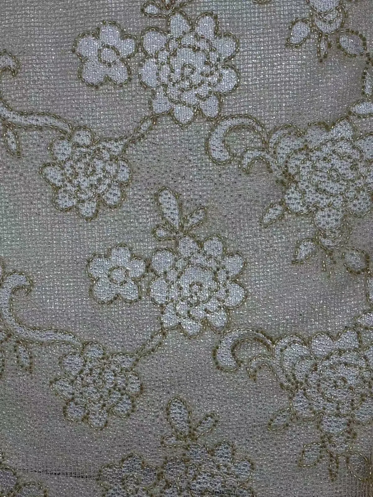 NIUNIU TEXTILE 全涤黄色网布绣花 100%T