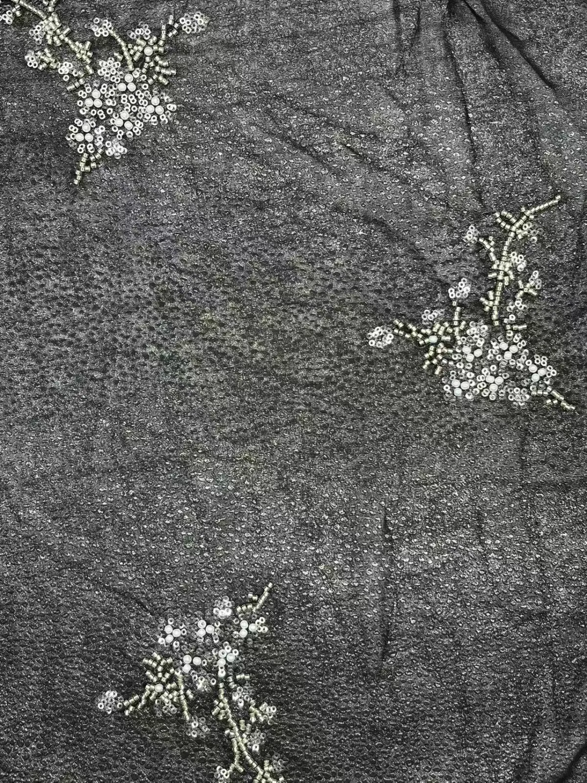 NIUNIU TEXTILE 全涤黑色绣花 100%T