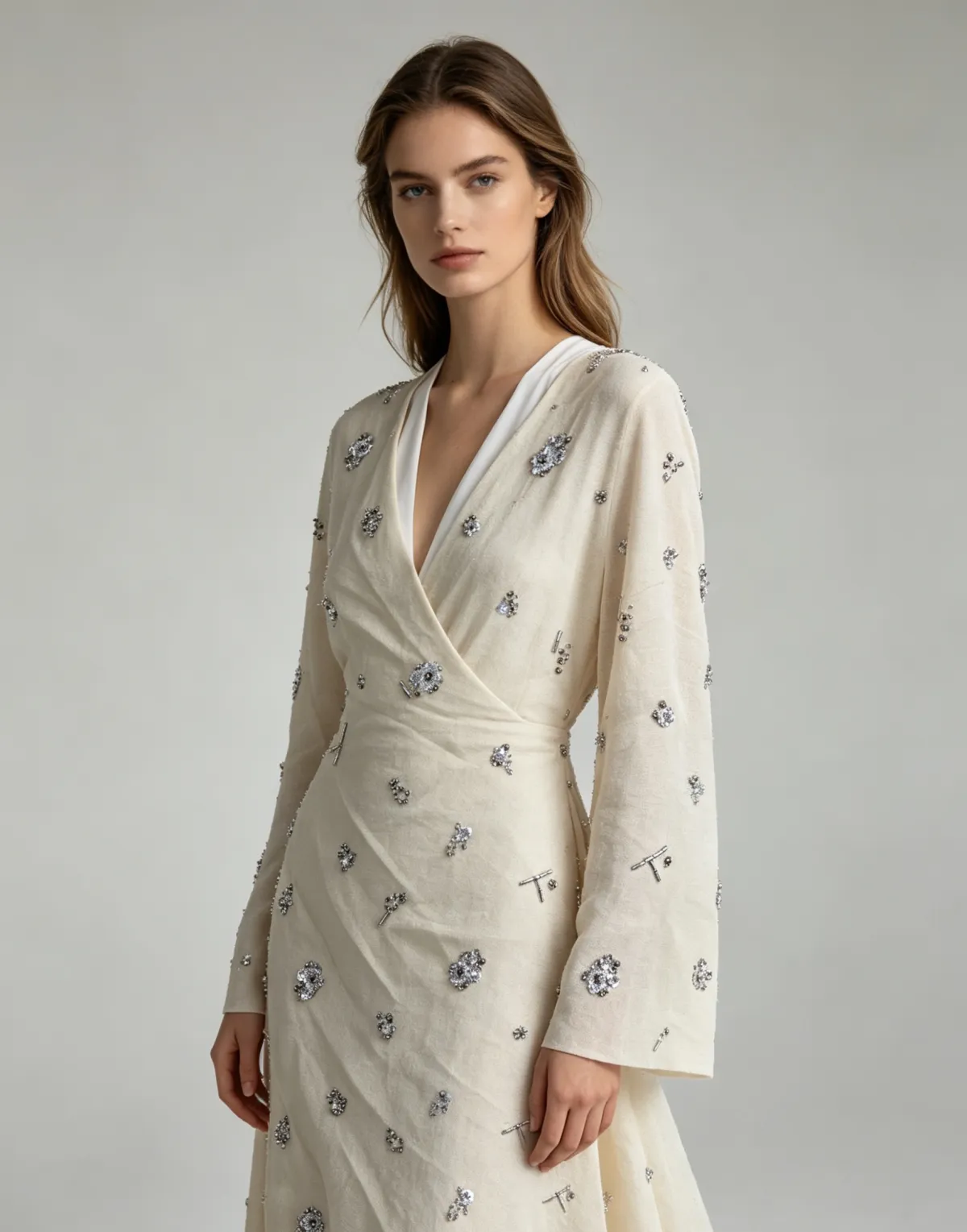 NIUNIU TEXTILE 棉麻绣花 10%T 25%L 25%C 40%R