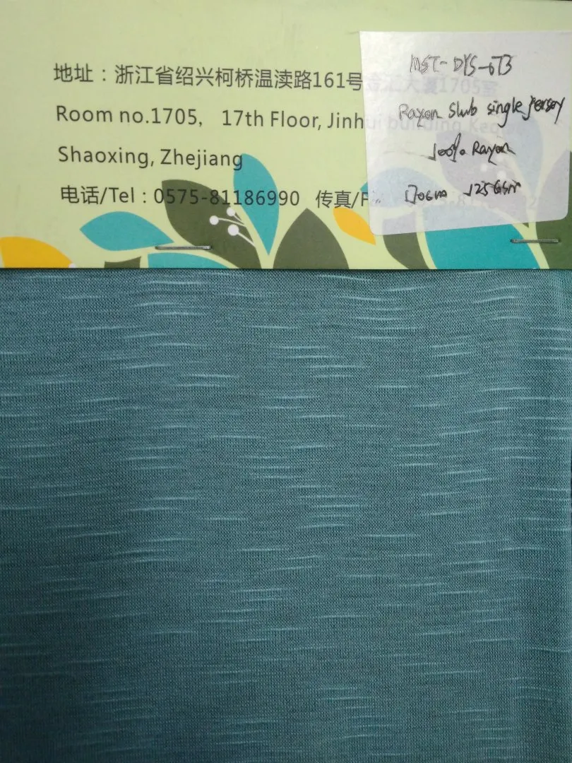 MASTER TEXTILE IMPEX LIMITED RAYON SLUB SINGLE JERSEY 100%R