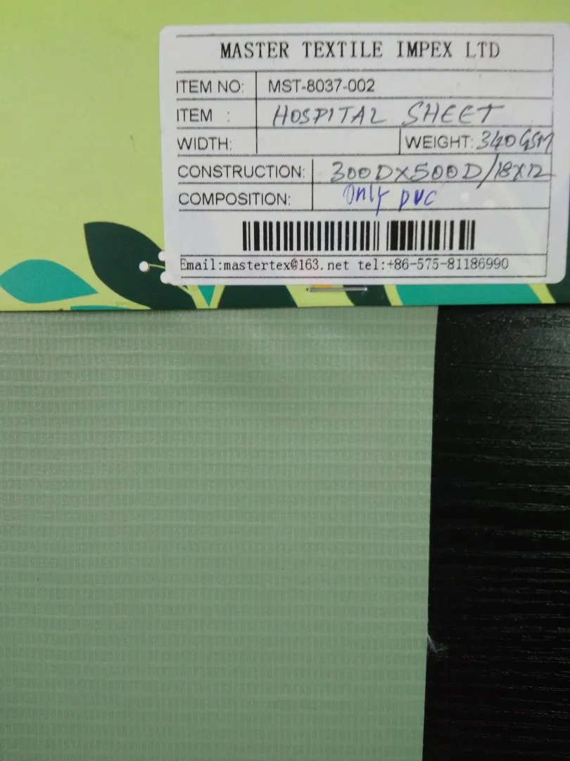 MASTER TEXTILE IMPEX LIMITED HOSPITAL SHEET ONLY PVC