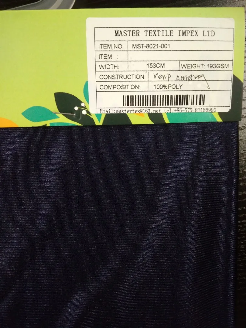 MASTER TEXTILE IMPEX LIMITED  100%POLY