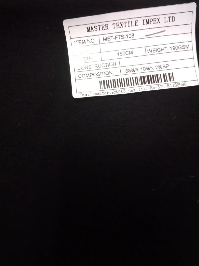 MASTER TEXTILE IMPEX LIMITED  88%R 10%N 2%SP