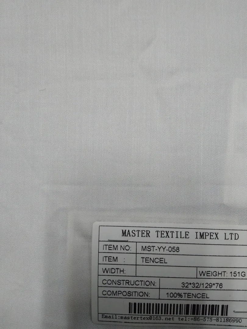 MASTER TEXTILE IMPEX LIMITED TENCEL 100%TENCEL