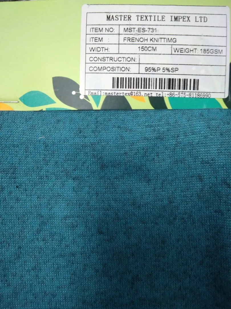 MASTER TEXTILE IMPEX LIMITED FRENCH KNITTING 95%P 5%SP