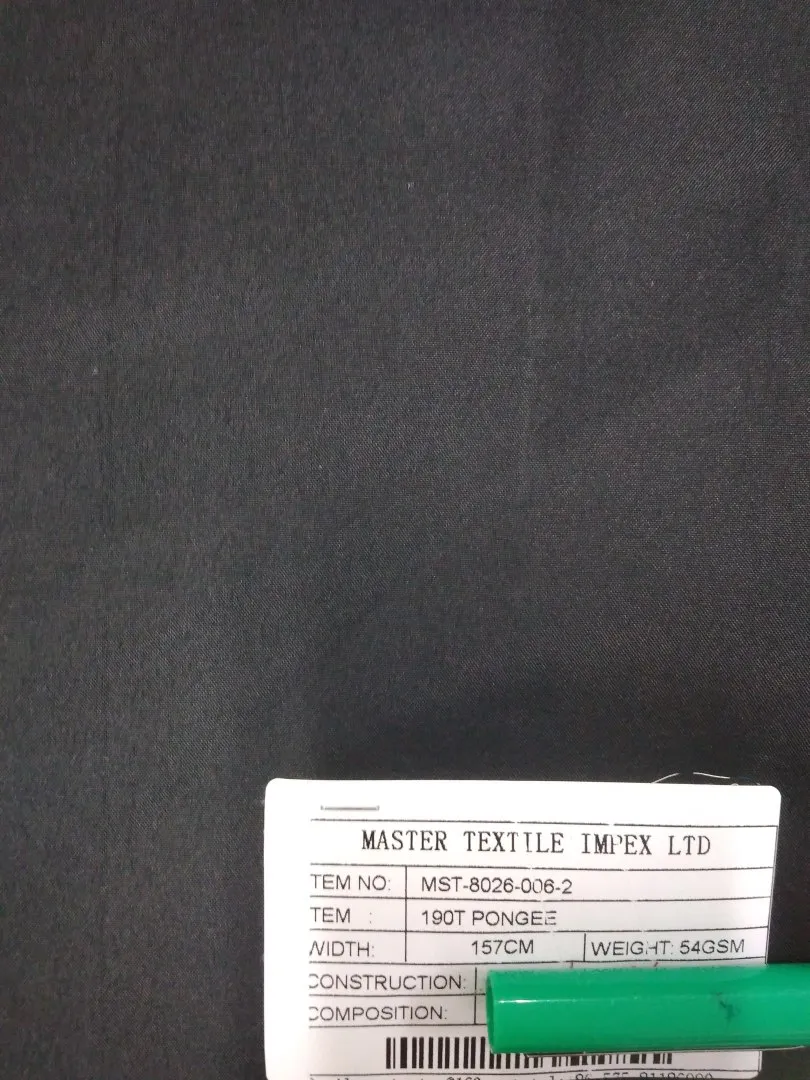 MASTER TEXTILE IMPEX LIMITED 190T PONGEE 