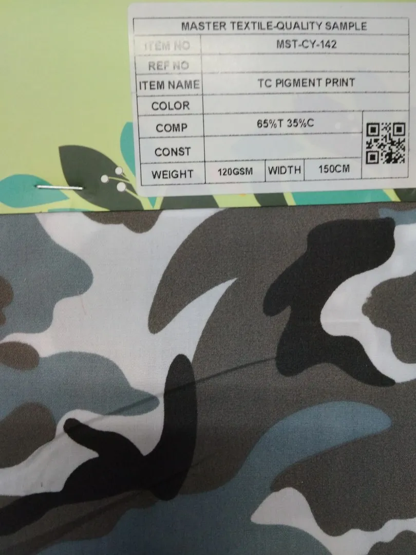 MASTER TEXTILE IMPEX LIMITED TC PIGMENT PRINT 65%T 35%C