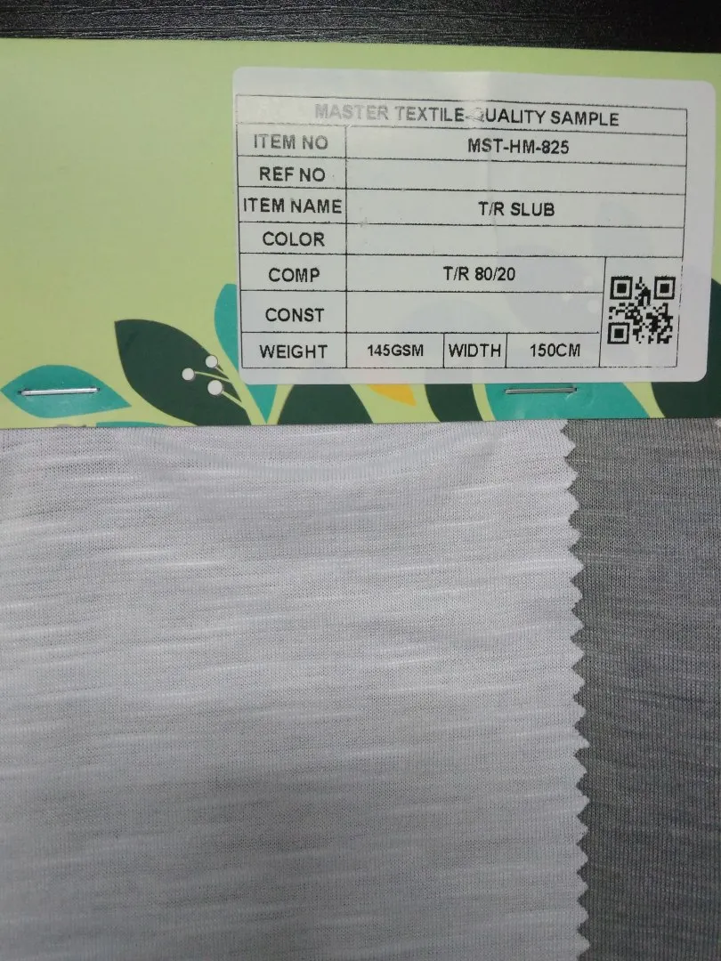 MASTER TEXTILE IMPEX LIMITED T/R SLUB 80%T 20%R