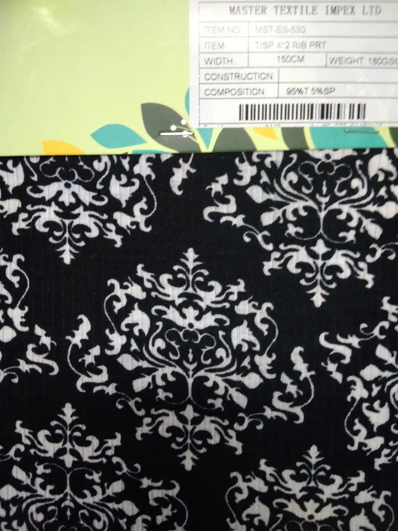MASTER TEXTILE IMPEX LIMITED T/SP 4*2 RIB PRT 95%T 5%SP