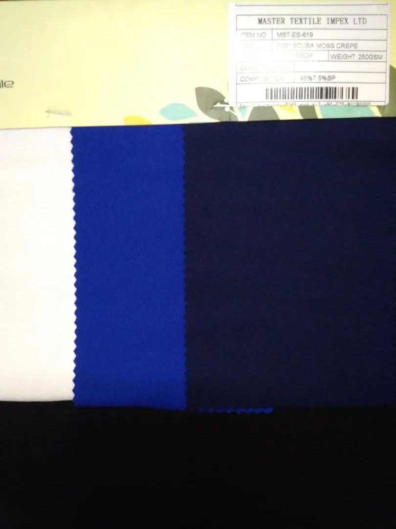 MASTER TEXTILE IMPEX LIMITED T/SP SCUBA MOSS CREPE 95%T 5%SP
