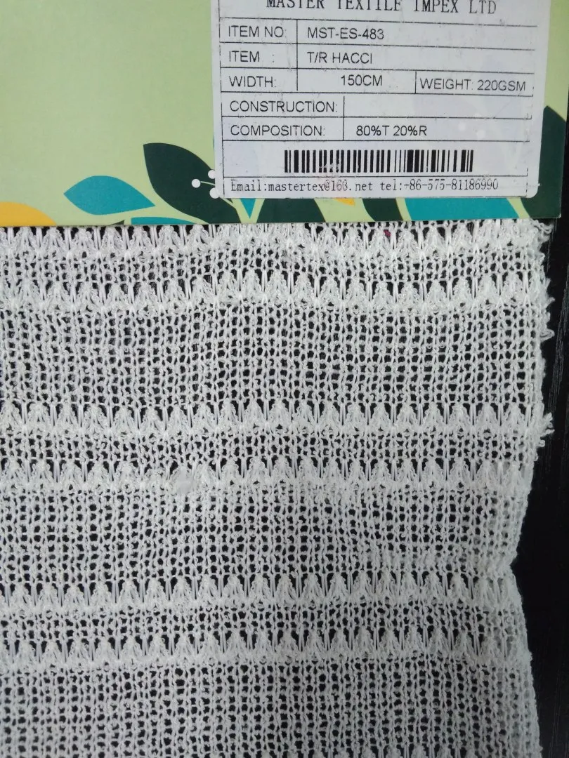 MASTER TEXTILE IMPEX LIMITED T/R HACCI 80%T 20%R