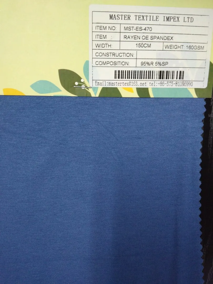 MASTER TEXTILE IMPEX LIMITED RAYON OE SPANDEX 95%R 5%SP