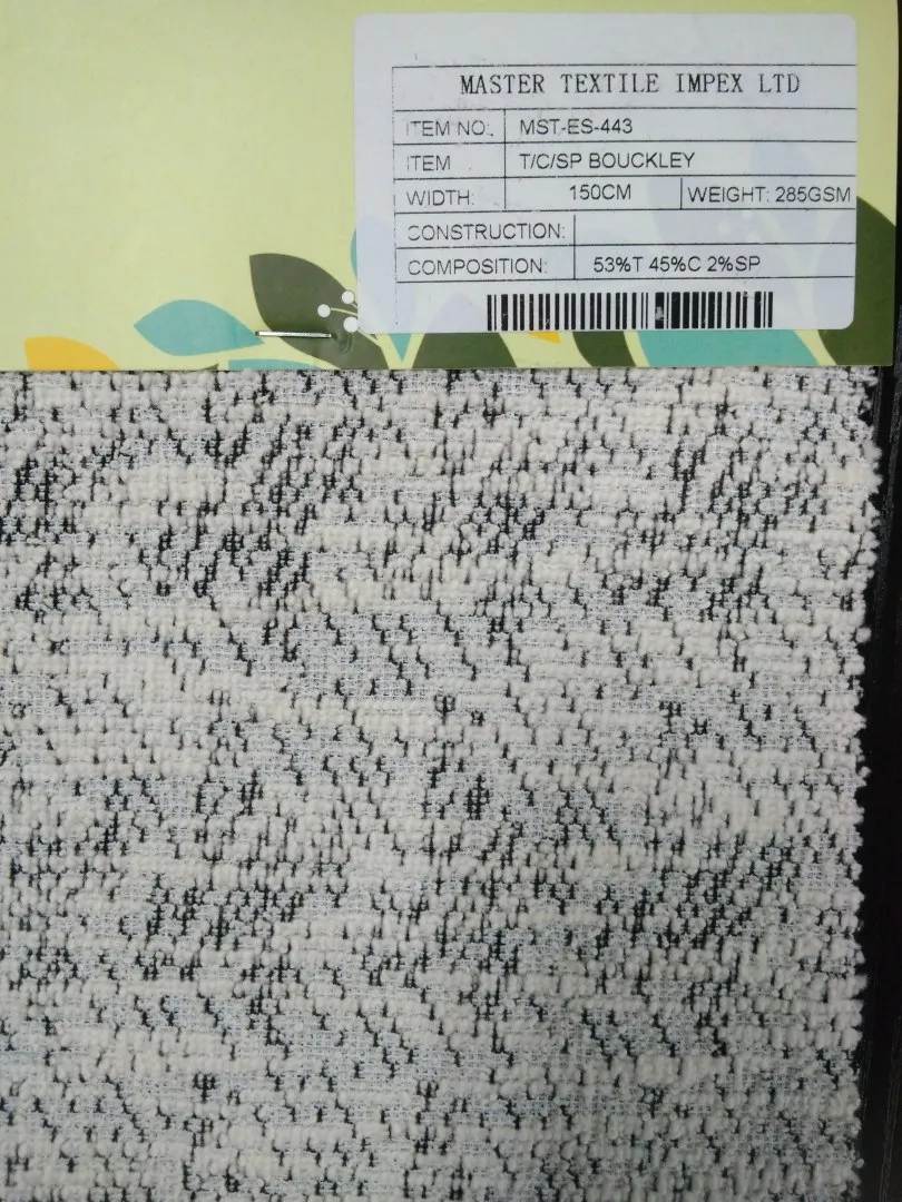 MASTER TEXTILE IMPEX LIMITED T/C/SP BOUCKLEY 53% 45%C 2%SP