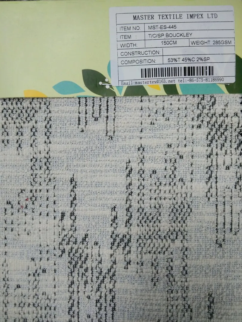 MASTER TEXTILE IMPEX LIMITED T/C/SP BOUCKLEY 53% 45%C 2%SP