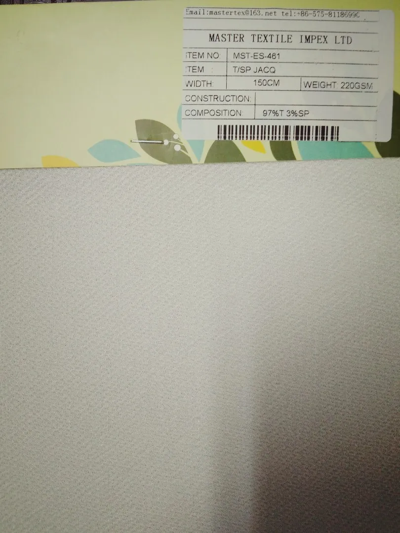 MASTER TEXTILE IMPEX LIMITED T/SP JACQ 97%T 3%SP