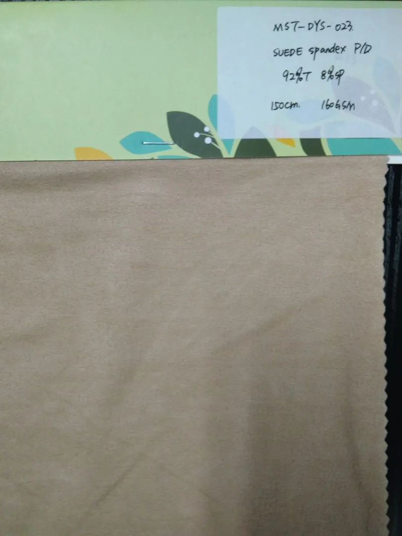 MASTER TEXTILE IMPEX LIMITED SUEDE SPANDEX P/D 92%T 8%SP