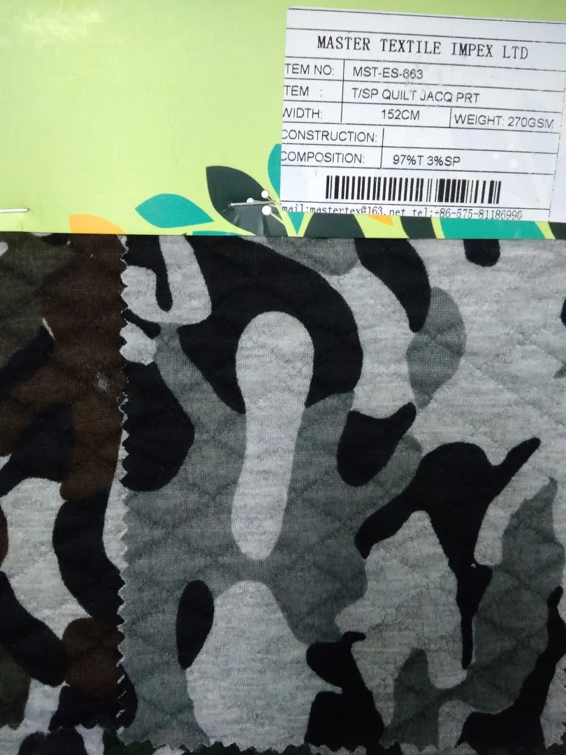 MASTER TEXTILE IMPEX LIMITED T/SP QUILT JACQ PRT 97%T 3%SP