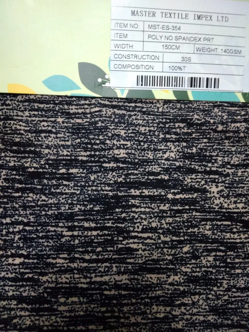 MASTER TEXTILE IMPEX LIMITED POLY NO SPANDEX PRT 100%T