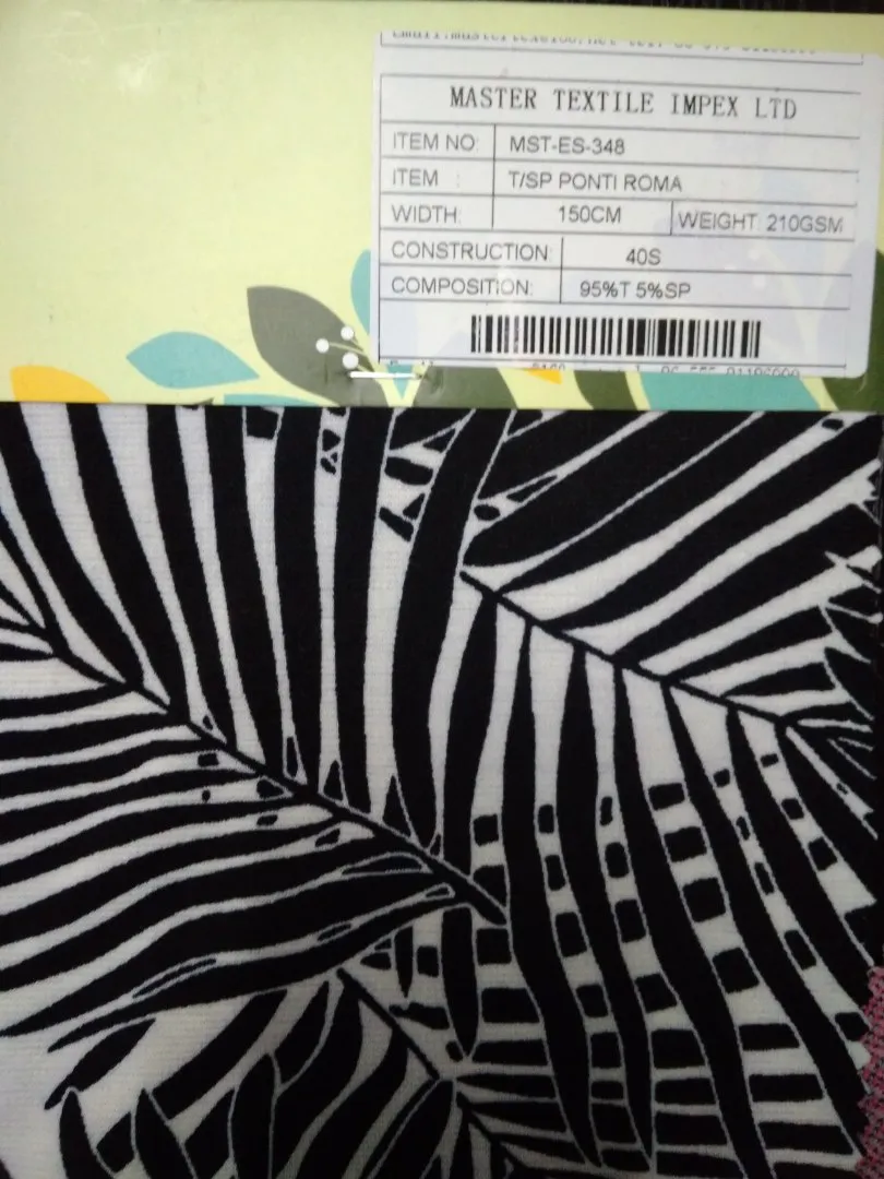 MASTER TEXTILE IMPEX LIMITED T/SP PONTI ROMA 95%T 5%SP