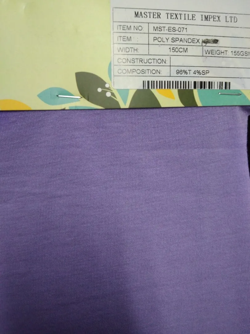 MASTER TEXTILE IMPEX LIMITED POLY SPANDEX 96%T 4%SP