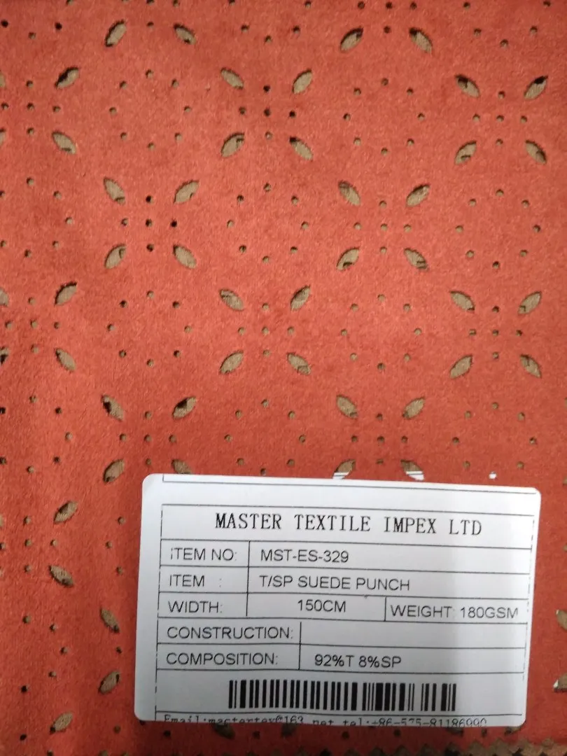 MASTER TEXTILE IMPEX LIMITED T/SP SUEDE PUNCH 92%T 8%SP