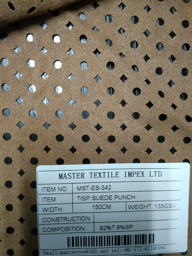 MASTER TEXTILE IMPEX LIMITED T/SP SUEDE PUNCH 92%T 8%SP