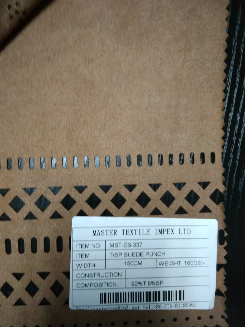 MASTER TEXTILE IMPEX LIMITED T/SP SUEDE PUNCH 92%T 8%SP