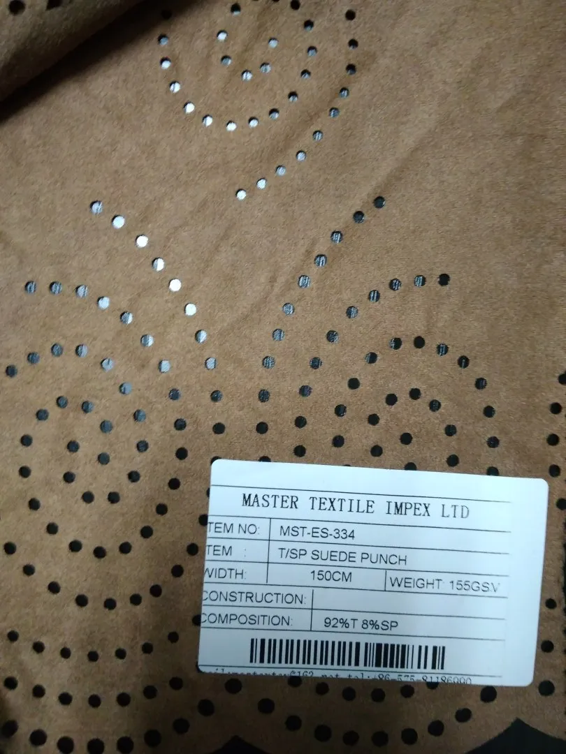 MASTER TEXTILE IMPEX LIMITED T/SP SUEDE PUNCH 92%T 8%SP