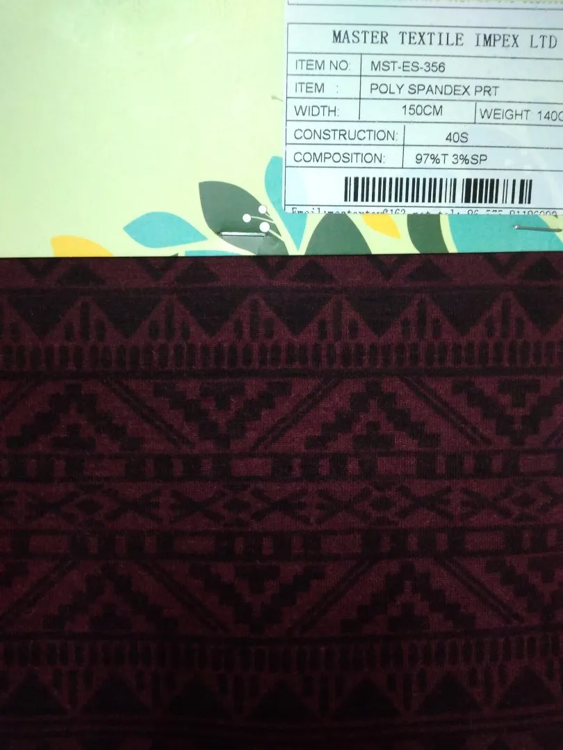 MASTER TEXTILE IMPEX LIMITED POLY SPANDEX PRT 97%T 3%SP