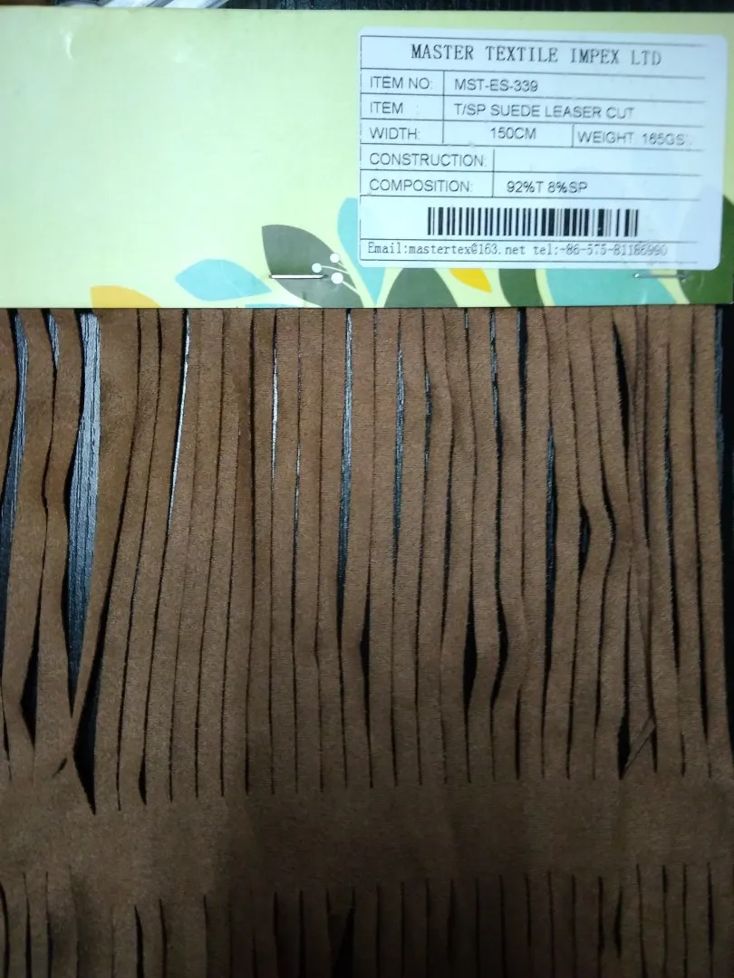 MASTER TEXTILE IMPEX LIMITED T/SP SUEDE PUNCH 92%T 8%SP