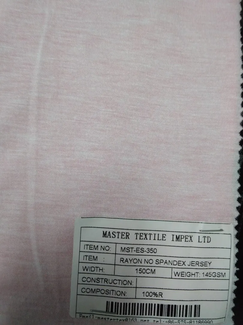 MASTER TEXTILE IMPEX LIMITED RAYON NO SPX JERSEY 100%R