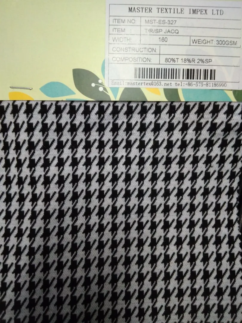 MASTER TEXTILE IMPEX LIMITED T/R/SP JACQ 80%T 18%R 2%SP