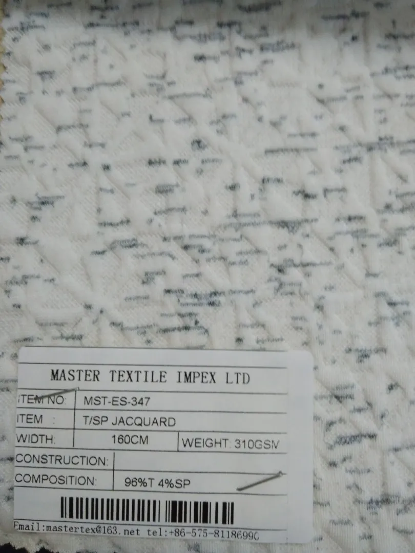 MASTER TEXTILE IMPEX LIMITED T/SP JACQ 96%T 4%SP